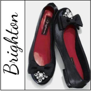 BRIGHTON Bow Embellished Leather Flats!
